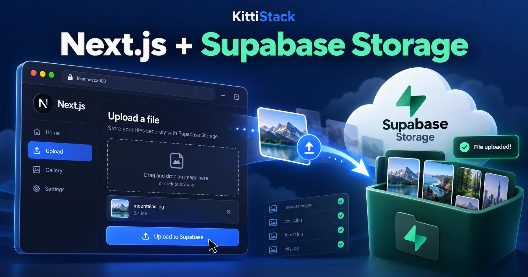 Supabase Storage อัปโหลดรูป Next.js พร้อมตั้ง Policy